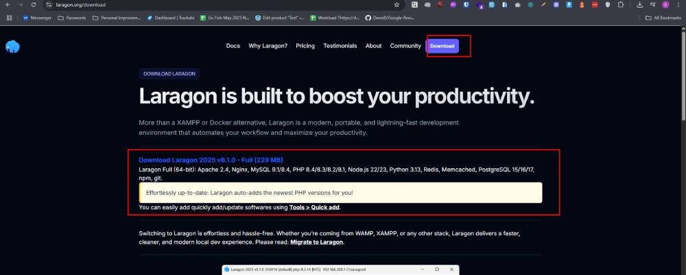 How to download Laragon